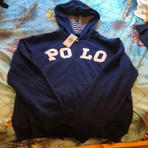 NWT polo half zip hoodie boys 14-16